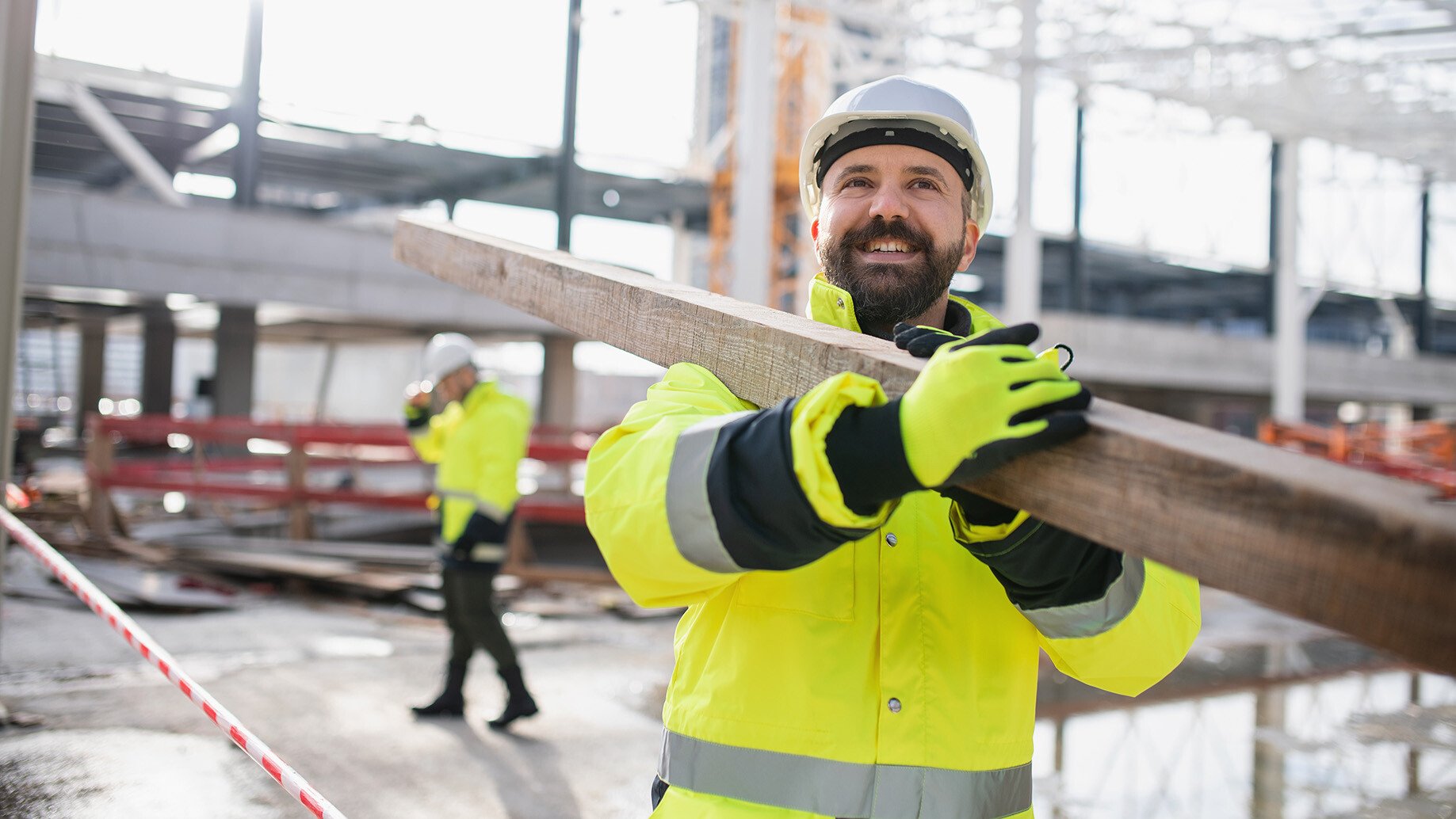 construction worker for construction materials testing